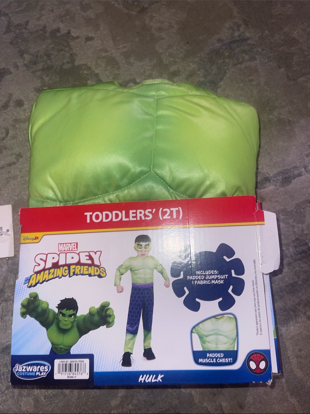 Marvel Spidey Amazing Friends Toddler Hulk Costume - Bright Green